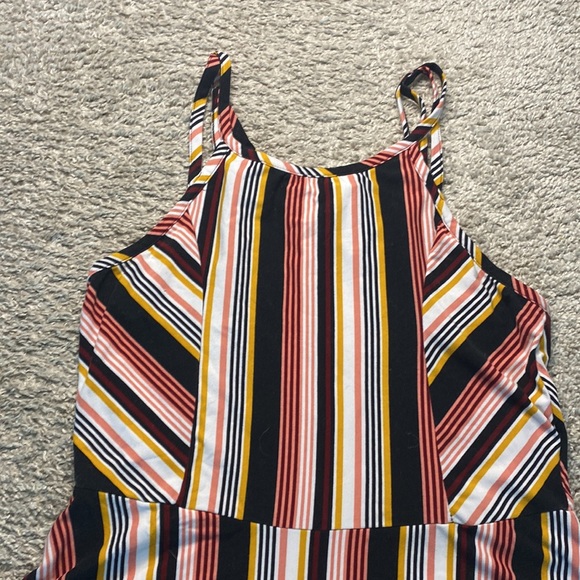 Stripes summer dress with high necklace line. Comes to just above the knee. - Picture 3 of 6
